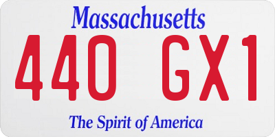 MA license plate 440GX1