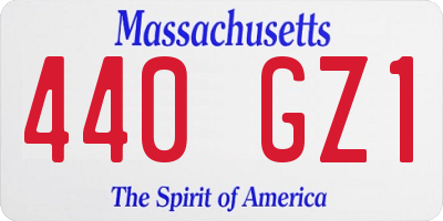 MA license plate 440GZ1