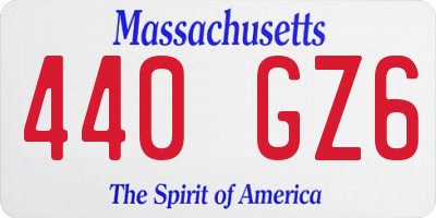MA license plate 440GZ6