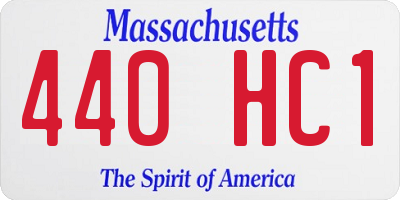MA license plate 440HC1