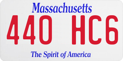 MA license plate 440HC6