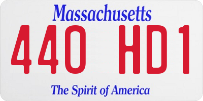 MA license plate 440HD1