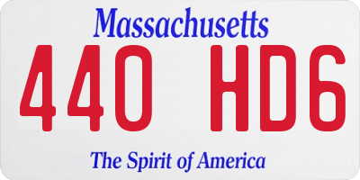 MA license plate 440HD6