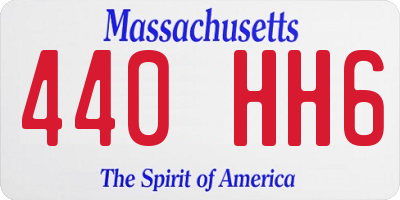 MA license plate 440HH6