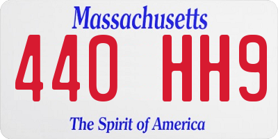 MA license plate 440HH9