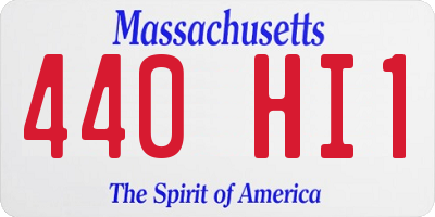 MA license plate 440HI1