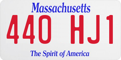 MA license plate 440HJ1