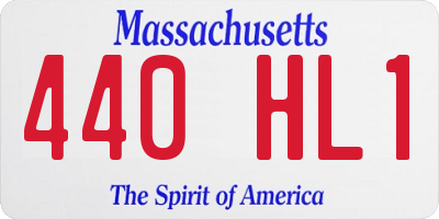 MA license plate 440HL1