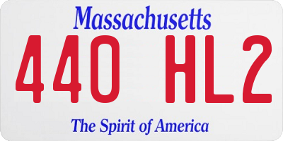 MA license plate 440HL2