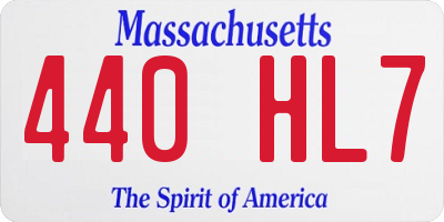 MA license plate 440HL7