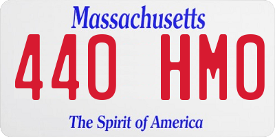 MA license plate 440HM0
