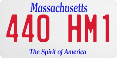 MA license plate 440HM1