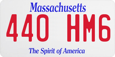 MA license plate 440HM6