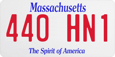MA license plate 440HN1