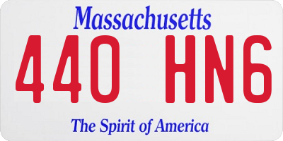 MA license plate 440HN6