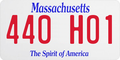 MA license plate 440HO1