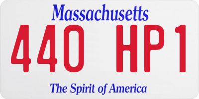 MA license plate 440HP1