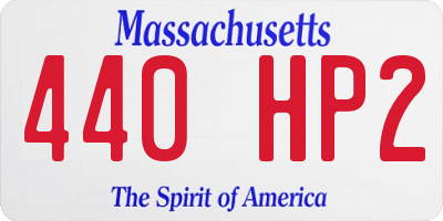 MA license plate 440HP2