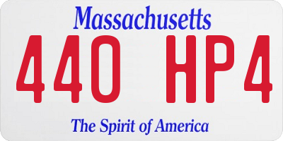 MA license plate 440HP4