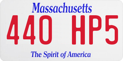 MA license plate 440HP5