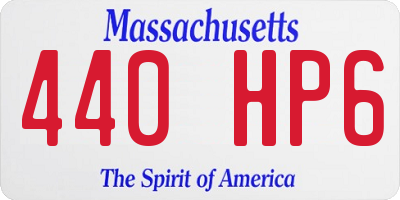 MA license plate 440HP6