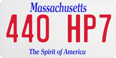 MA license plate 440HP7