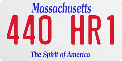 MA license plate 440HR1