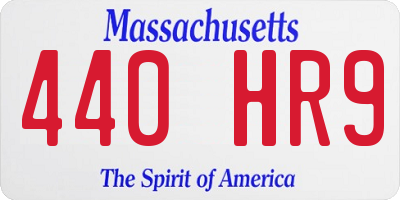 MA license plate 440HR9