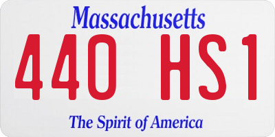 MA license plate 440HS1