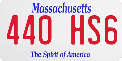 MA license plate 440HS6