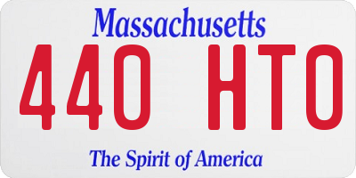 MA license plate 440HT0