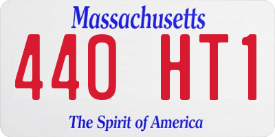 MA license plate 440HT1