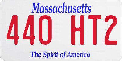 MA license plate 440HT2