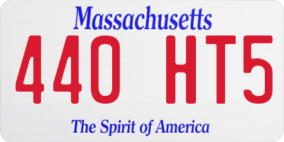 MA license plate 440HT5