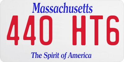 MA license plate 440HT6