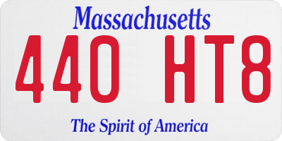 MA license plate 440HT8