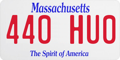 MA license plate 440HU0