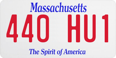MA license plate 440HU1