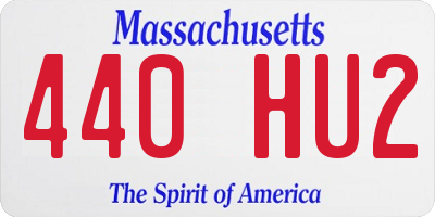 MA license plate 440HU2