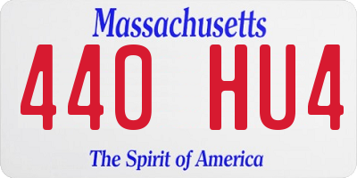 MA license plate 440HU4