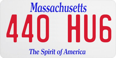 MA license plate 440HU6