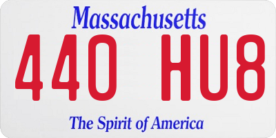 MA license plate 440HU8
