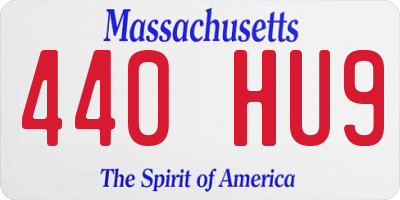 MA license plate 440HU9