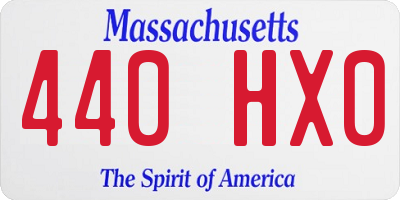 MA license plate 440HX0