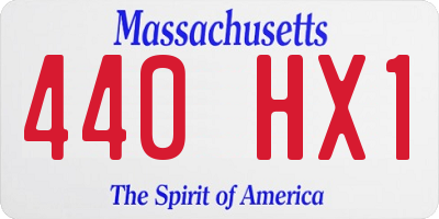 MA license plate 440HX1