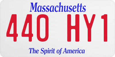 MA license plate 440HY1
