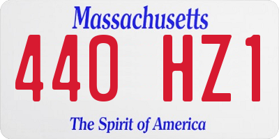 MA license plate 440HZ1
