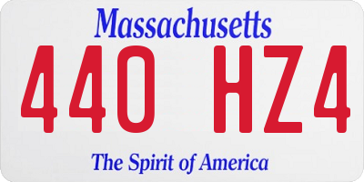 MA license plate 440HZ4