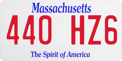 MA license plate 440HZ6