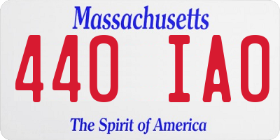 MA license plate 440IA0